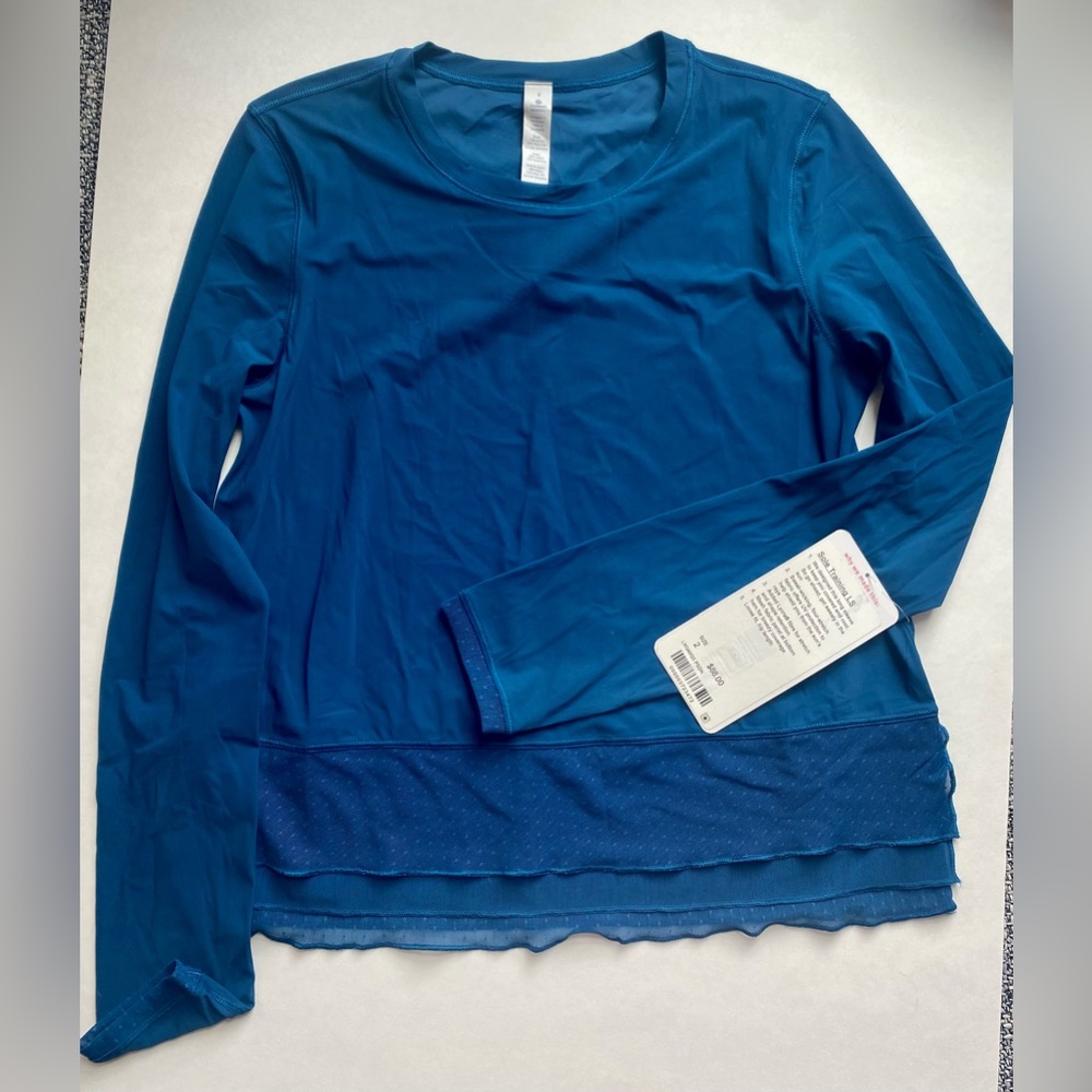 NWT Lululemon Sole Training Long Sleeve, Size: 2, Color: Poseidon